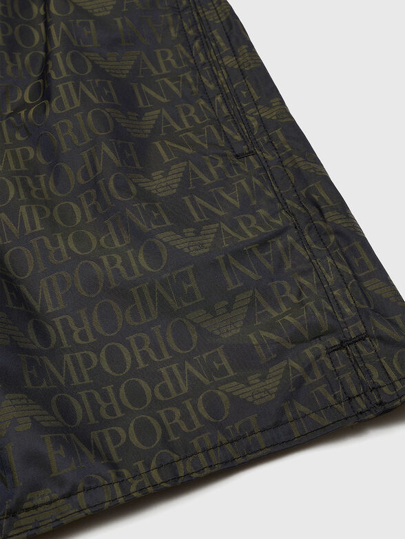Beach shorts with logo print - 4
