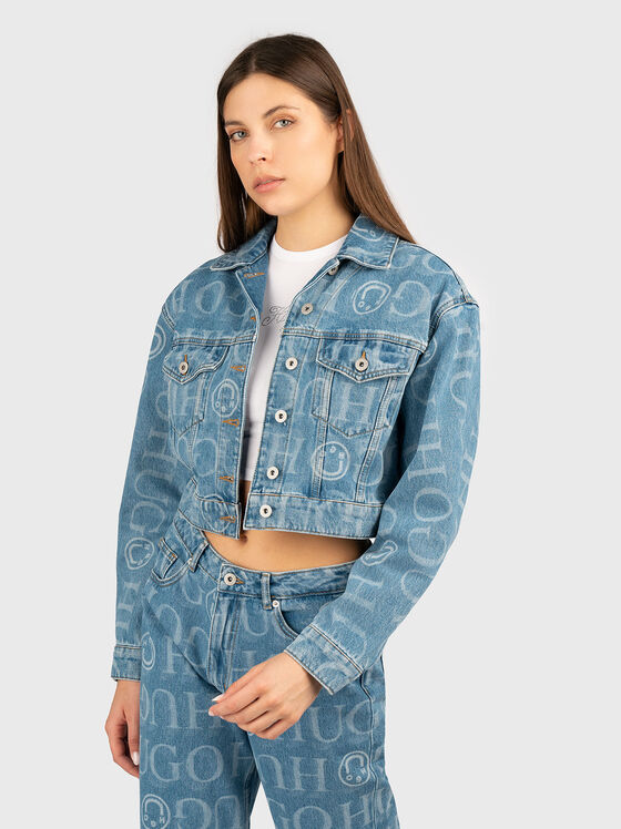 GALATEA denim jacket with print - 1