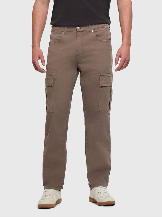 Pantaloni cargo cu logo - 1