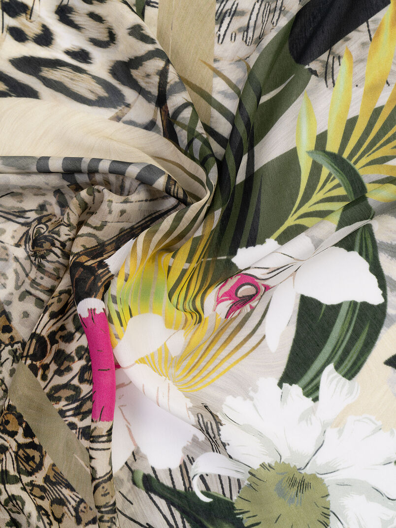 Scarf with floral motifs - 3
