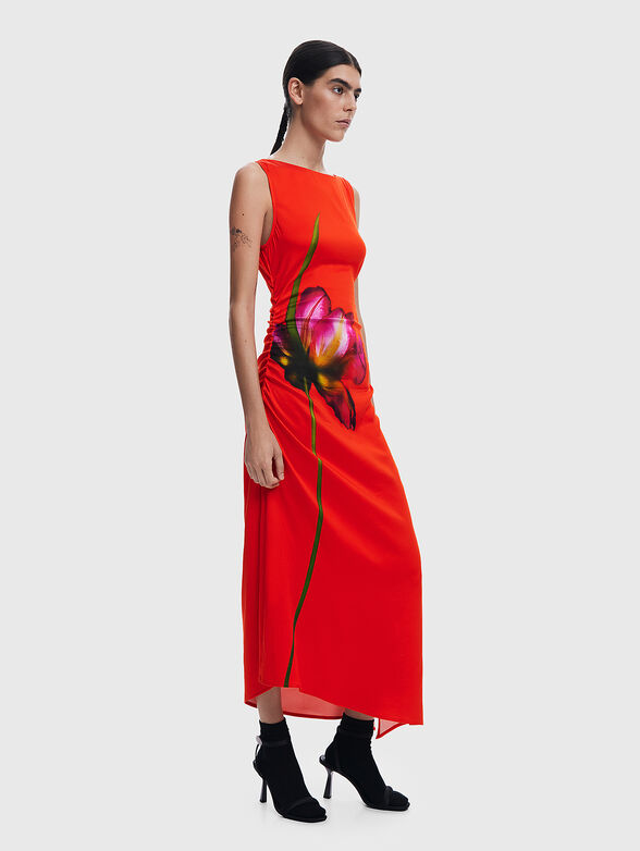 Red asymmetrical dress - 5