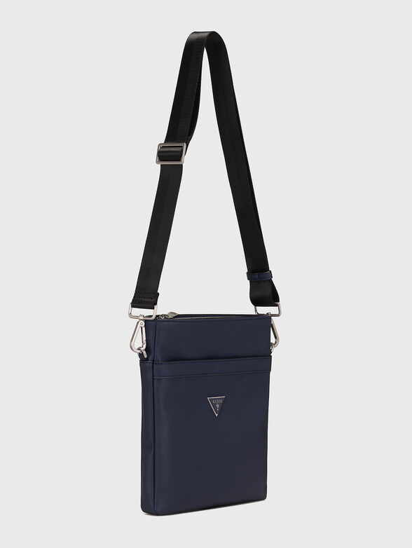 Black crossbody bag with metal logo detail - 2