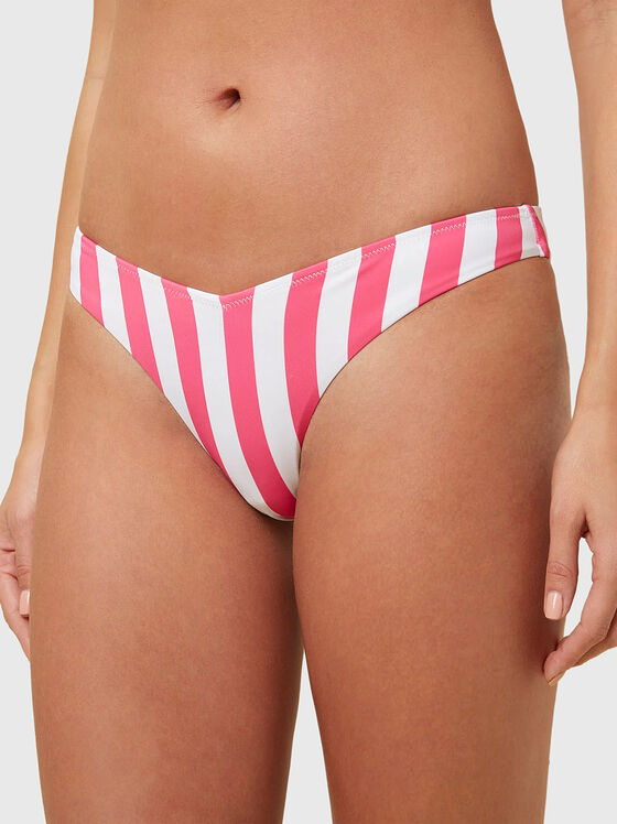 ISLA bikini bottom with striped print - 1