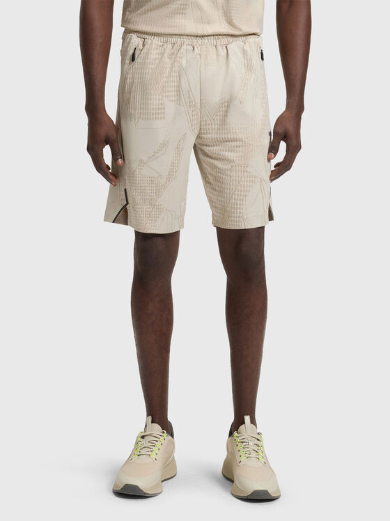 Pantaloni scurți sport cu imprimeu - 1