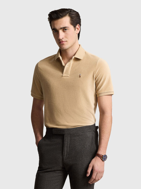 Tricou polo de culoare bej - 1