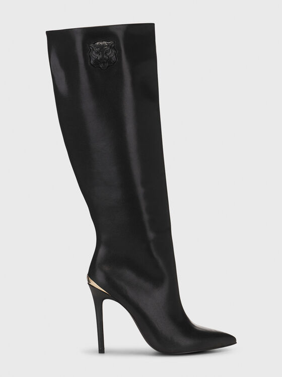 Leather boots with gold detail - 1