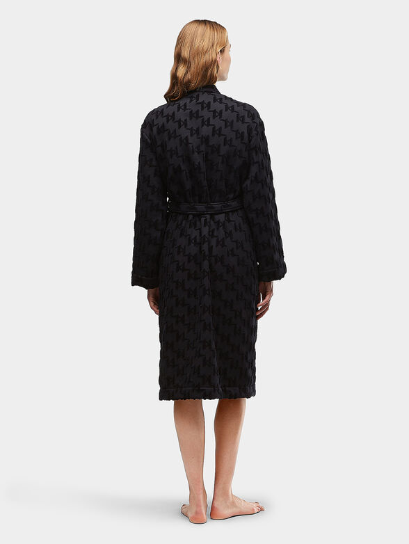 Monogram print bathrobe - 2