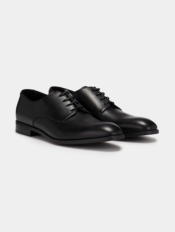 Derby leather shoes in black - 2