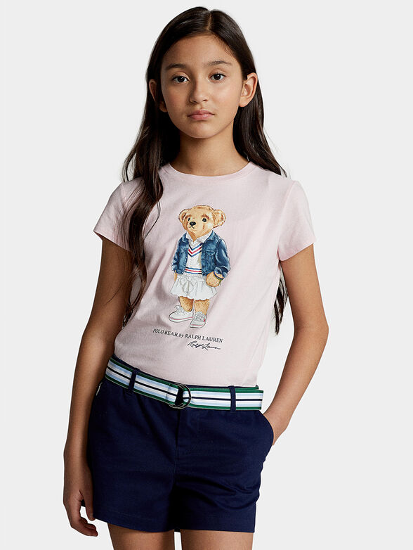 Polo Bear printed pink T-shirt - 1
