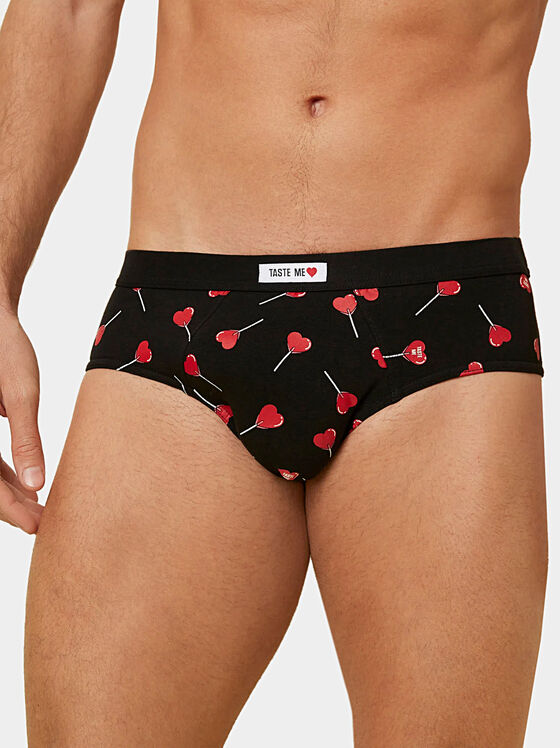 LOVE IT briefs with contrasting print - 1