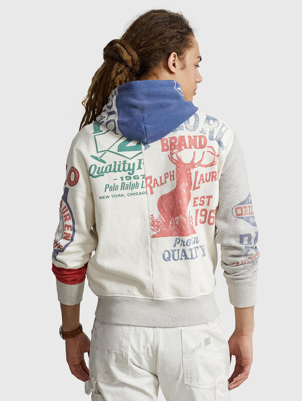Hooded sweatshirt with multicolour print - 3