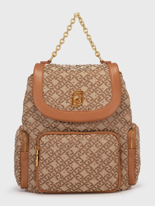 Backpack with monogram print - 1
