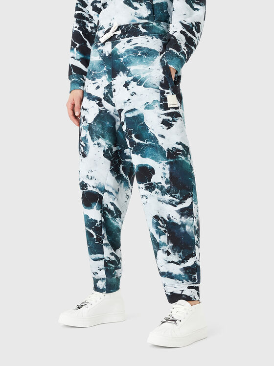 Sports trousers with accent print - 1