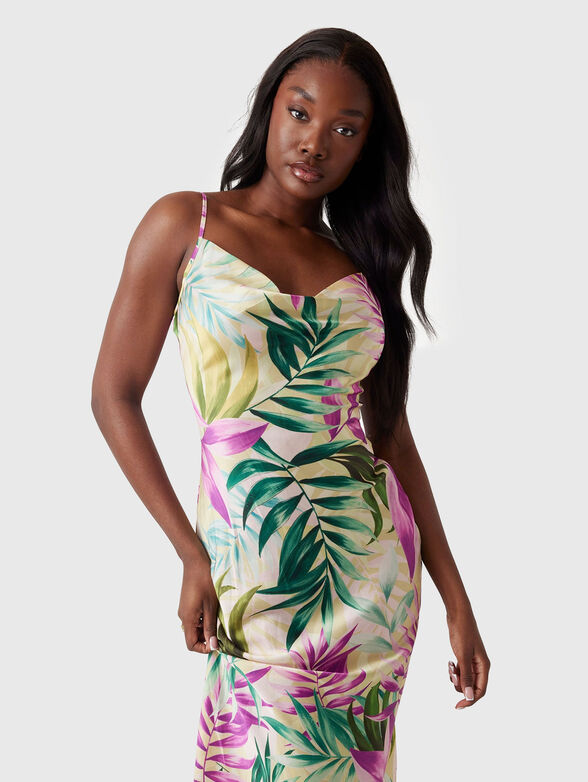 Midi dress with floral print - 3