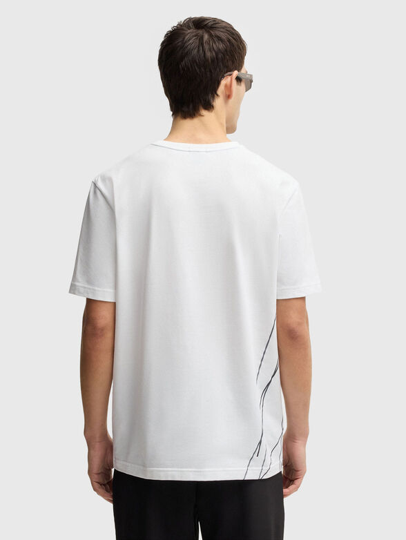 Cotton T-shirt with logo and print - 3