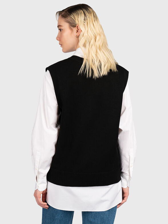 HOTEL KARL black sleeveless sweater   - 3