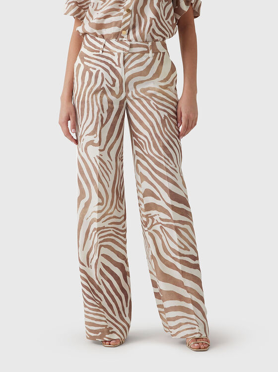 Pantaloni GISELLE din amestec de in - 1