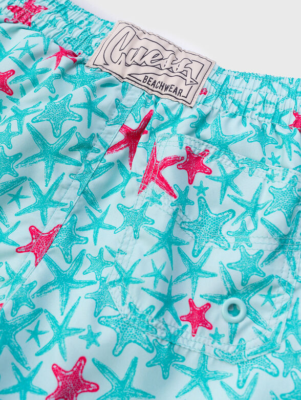 Beach shorts with starfish print - 3