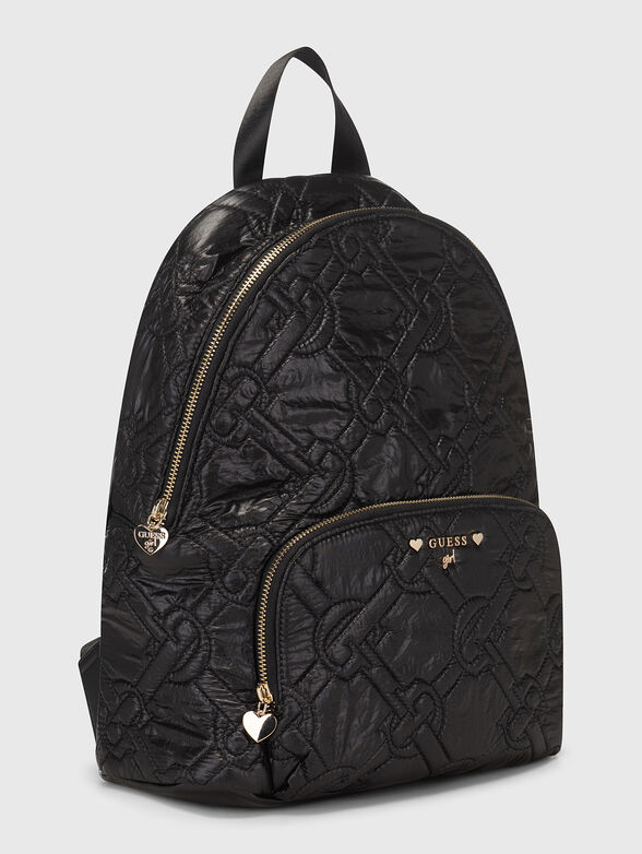 Black backpack with logo detail - 3