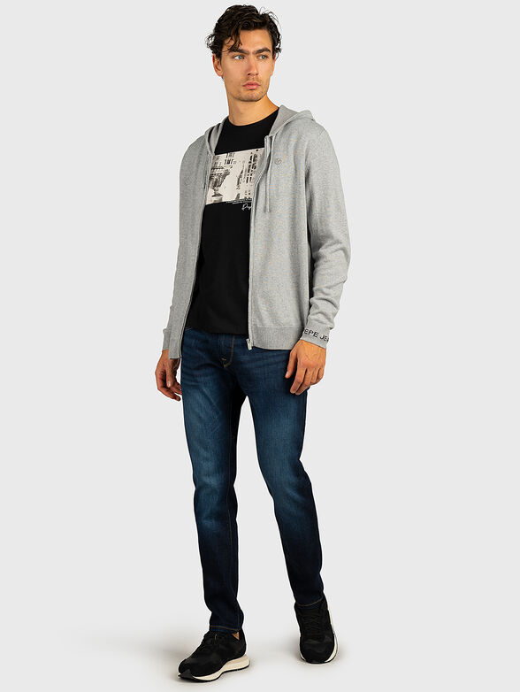 ANDRE hooded sweatshirt with zip - 2