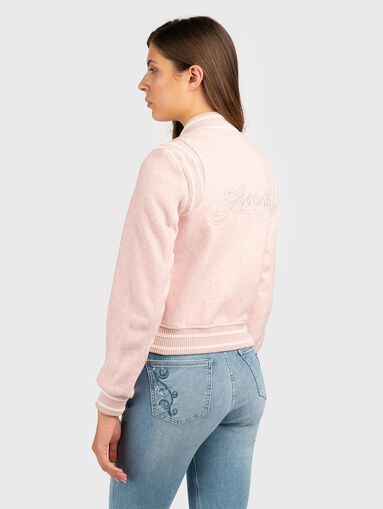 Logo embroidered bomber jacket  - 3
