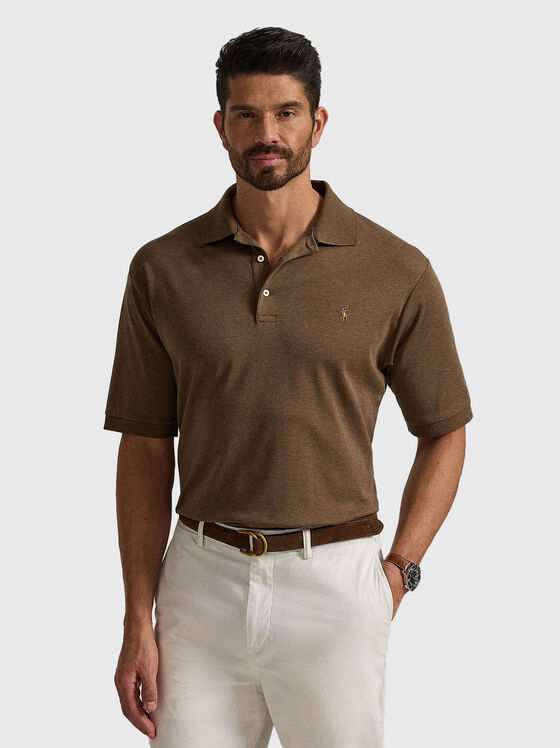 Tricou polo cu mâneci scurte și logo brodat - 1