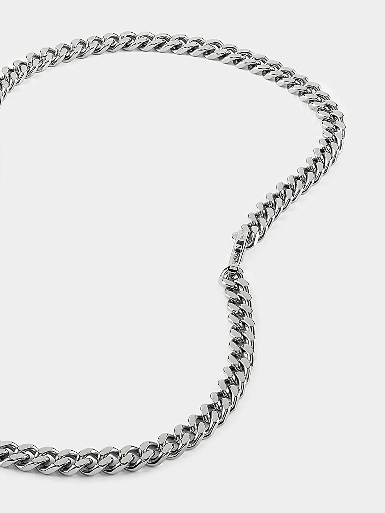 Stainless steel sale silver necklace