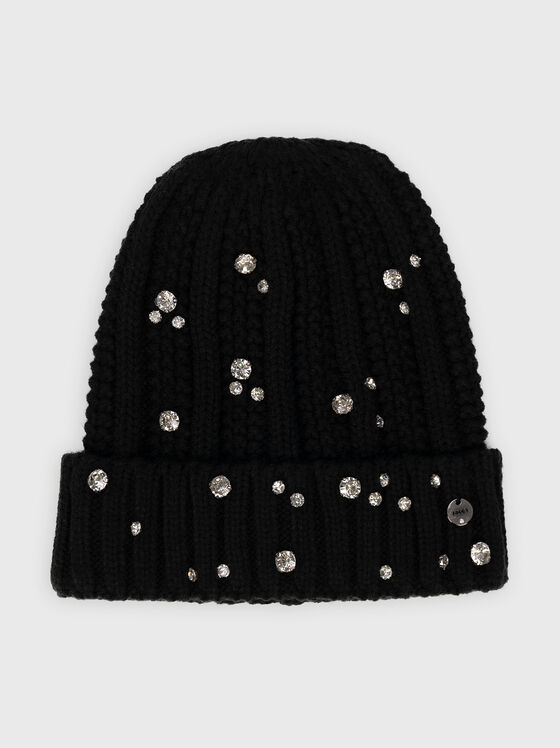 Black hat with rhinestones  - 1