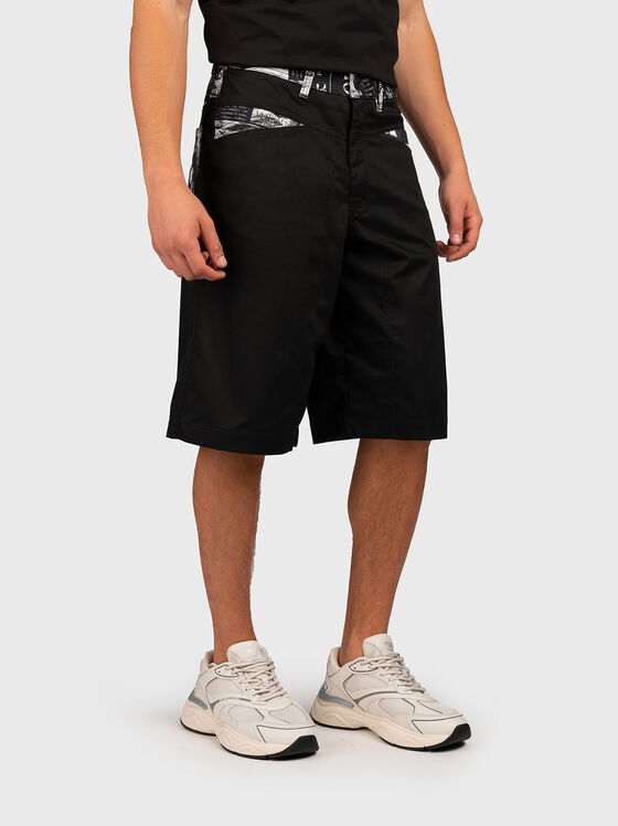 Black shorts with print accents - 1
