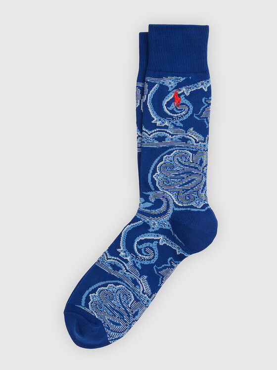 Socks with accent motifs - 1