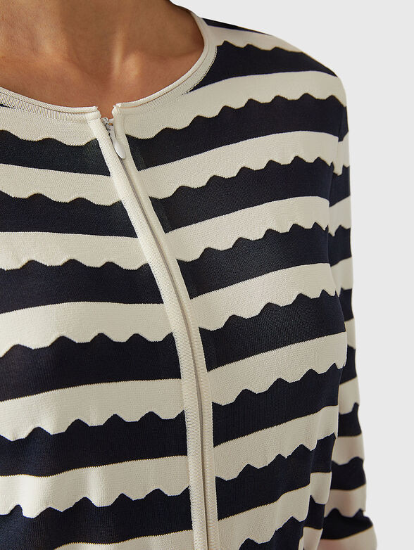 Striped jacket with zip - 4