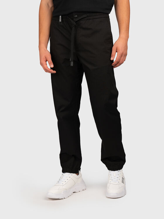 Pantaloni negri cu șireturi - 1