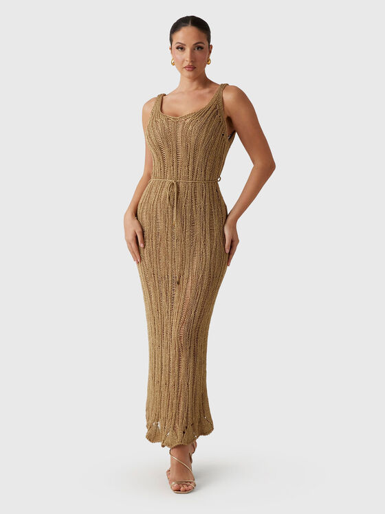 Rochie maxi LUCKY cu curea în talie - 1