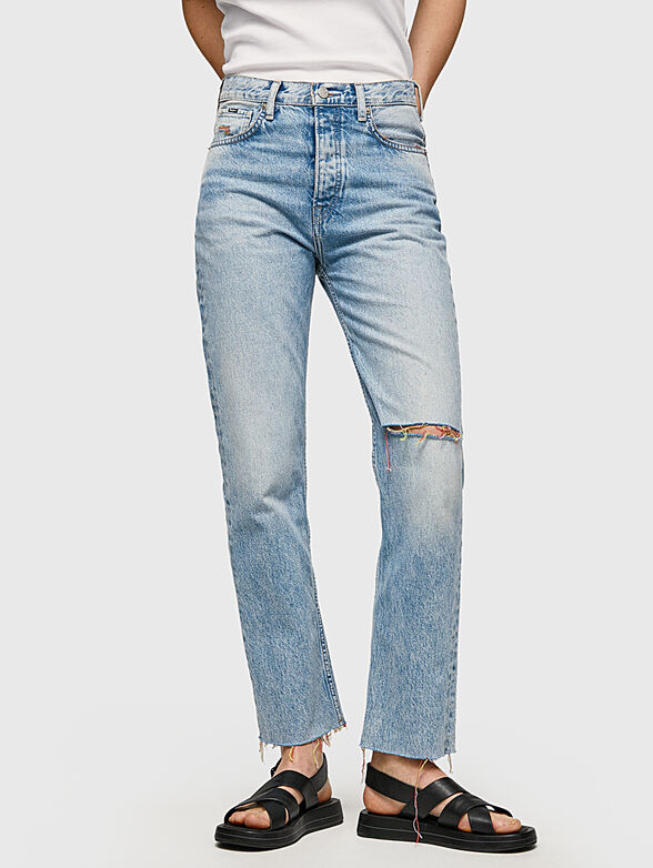 RAINBOW blue jeans with washed effect - 1
