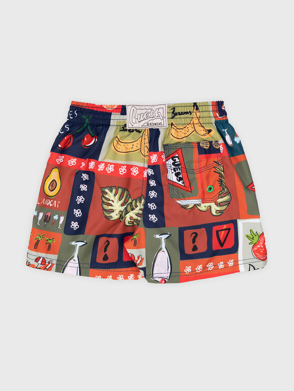 Beach shorts with starfish print - 2