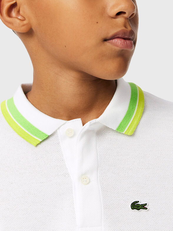 Polo shirt with contrast collar  - 4