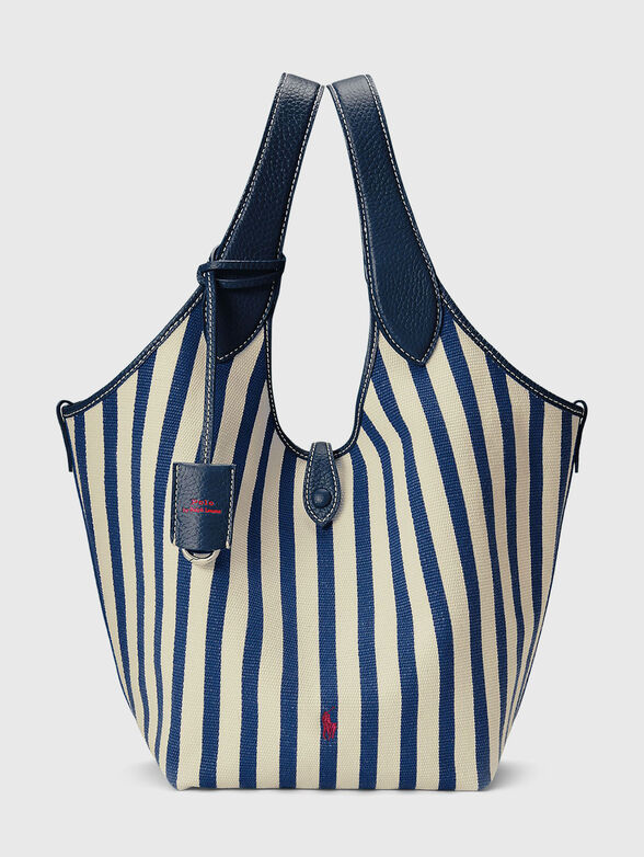 Striped canvas tote bag - 1