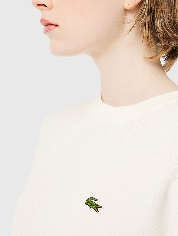 Sweater with embroidered logo  - 4
