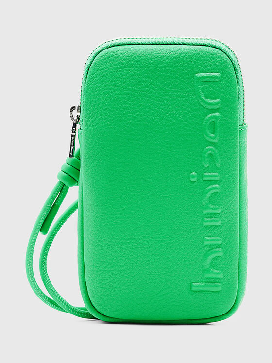 Black phone pouch with logo detail - 1