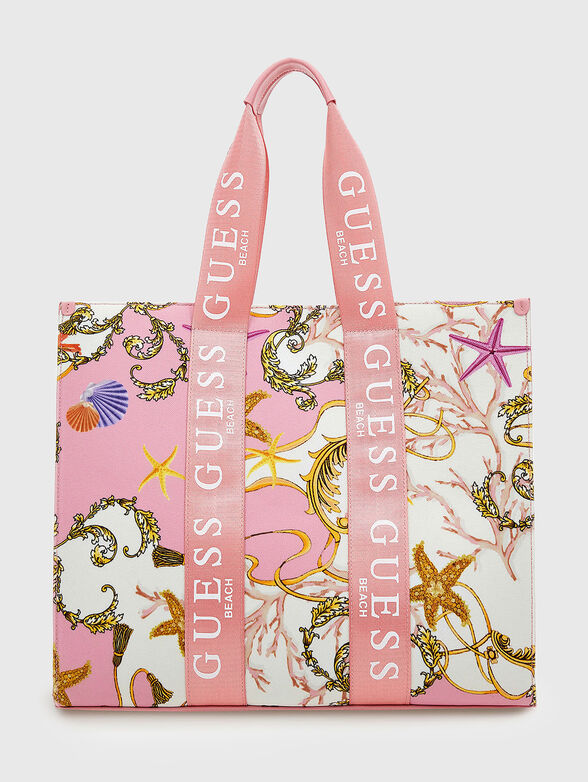 Shoulder bag with multicolored print - 1
