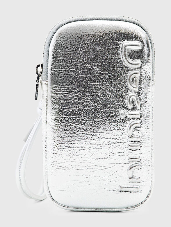 Black phone pouch with logo detail - 1