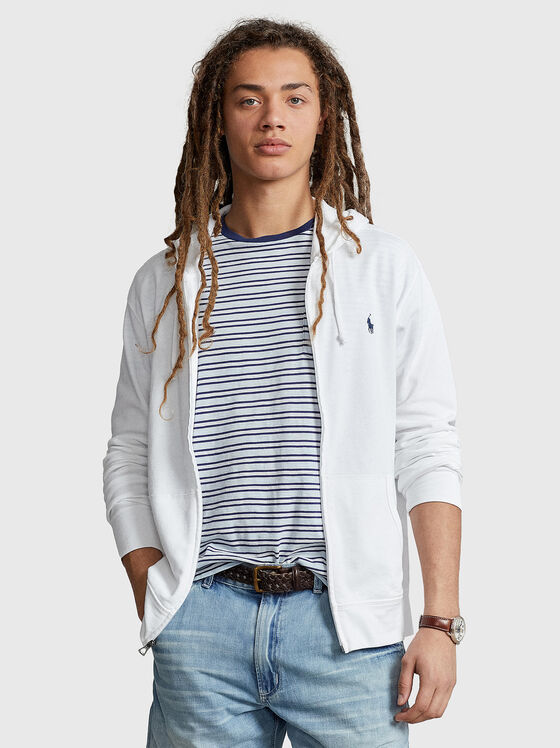 Sweatshirt with zip and hood - 1