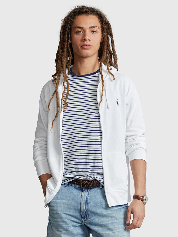 Sweatshirt with zip and hood - 1