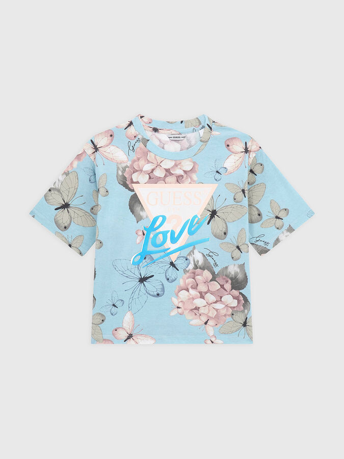Tricou scurt cu imprimeu floral