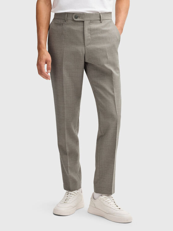 Pantaloni slim din lână - 1