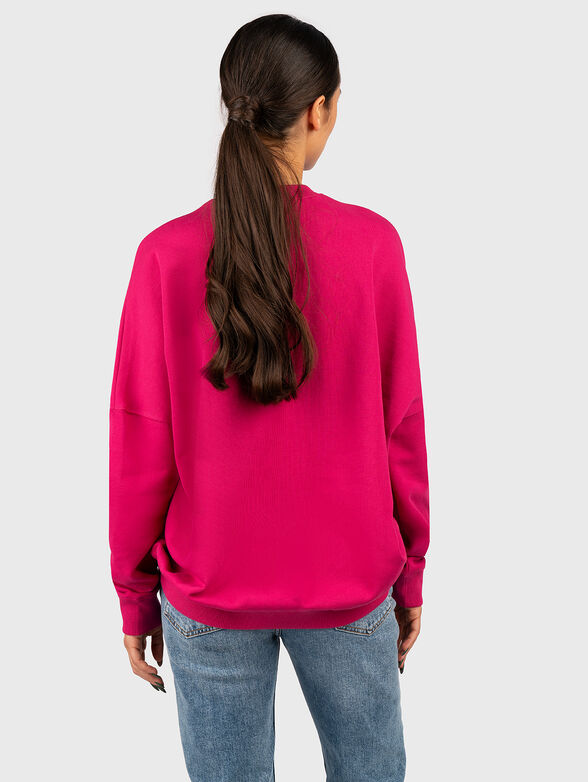 Fuxia cotton sweatshirt  - 2