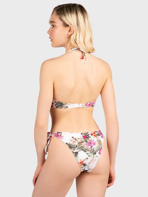 Bandeau bikini top with floral print - 3