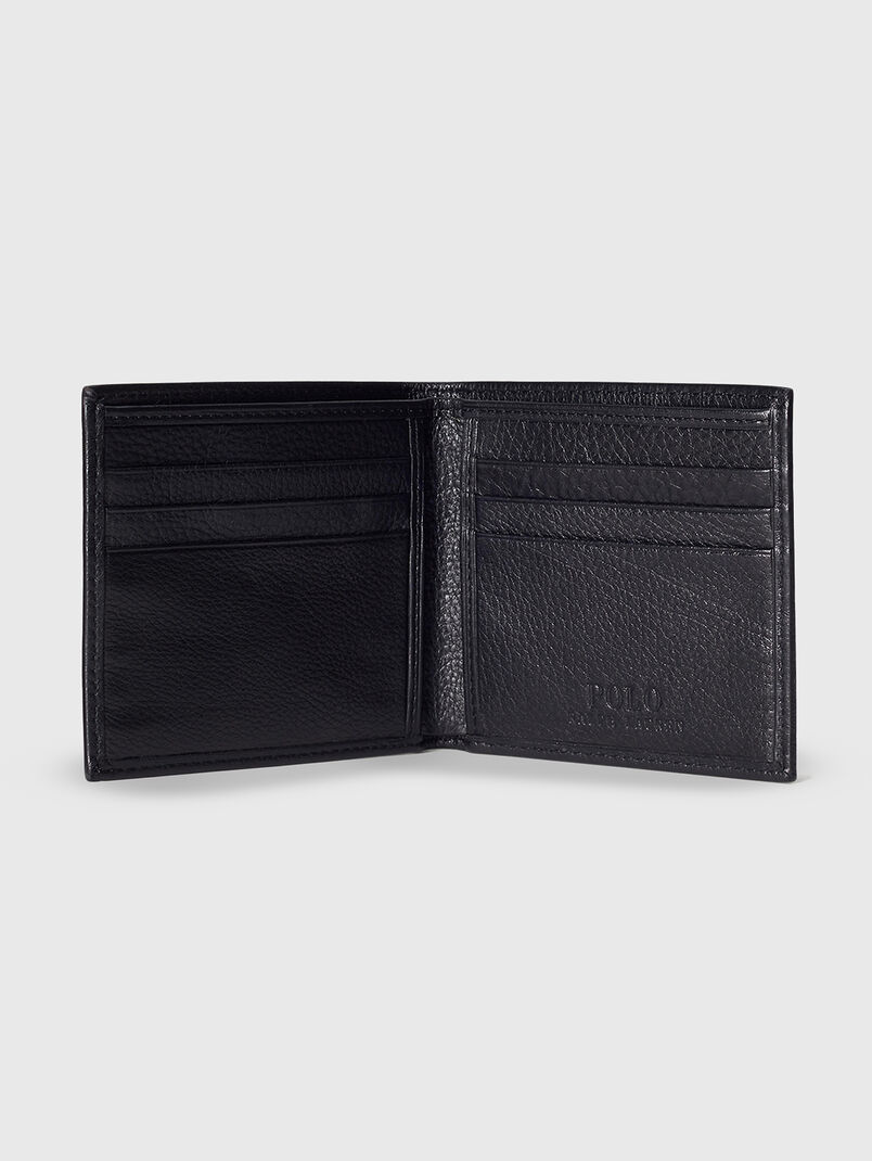 Leather wallet with logo  - 3