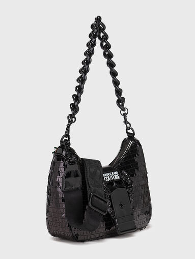 Black bag with sequins and logo accent - 5