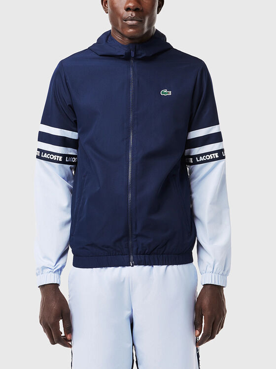 Jacket with logo accents in blue color - 1